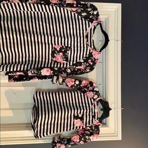 Mommy and me shirts black, white and pink